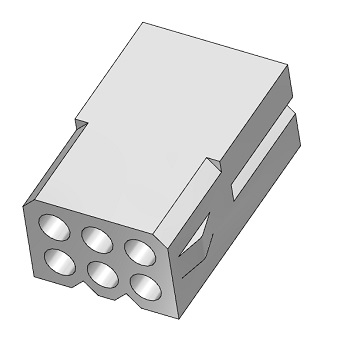 Connector, Receptacle, 6-Pin, 0.062"